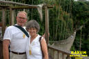 Ken and Kathleen on the suspension bridge at Kakum National Park